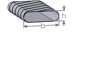 ovalrohr Luftsystembau Bild einer ovalen Luftleitung