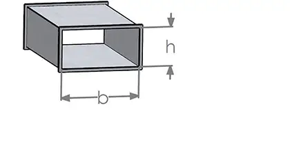 eckige Luftleitung Bild eines eckigen Luftleitungskanals